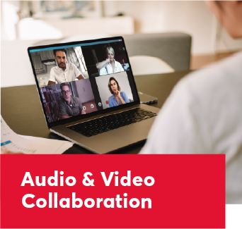 Video and audio conferencing allows for safe and secure online virtual meetings and cooperation.