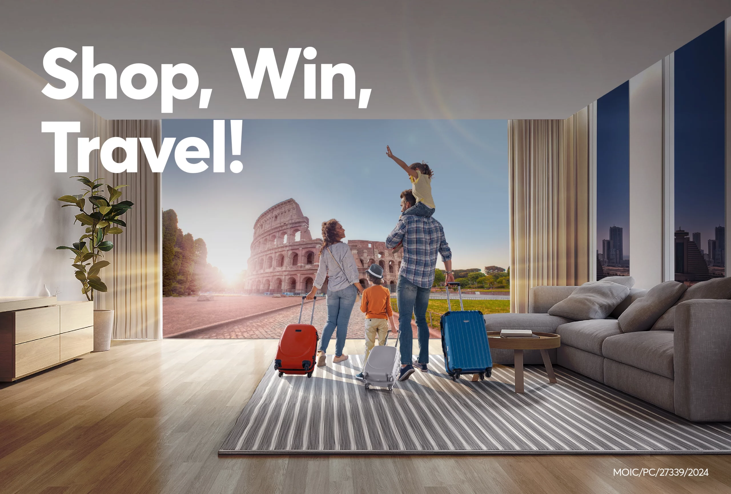 Shop, Win, Travel